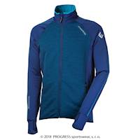TOREZ II mens sports full zip jacket black/petroleum blue sew.