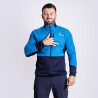 TORSTEN JKT pánská hybridní mikina s merinem modrá/černo-modrá