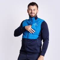 TORSTEN VEST pánská hybridní vesta s merinem modrá/černo-modrá