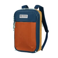 TRAVEL BAG der Reiserucksack Terrakotta/Navy/Gelb