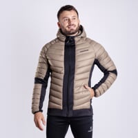 TRIVOR pánská hybridní bunda kávová/černá