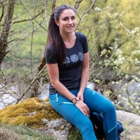VINKA "TREES" women's merino T-shirt grey melange