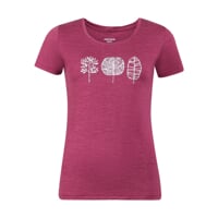 VINKA "TREES" women's merino T-shirt red violet