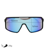 VISION BLU-R BLK/GRY športové okuliare čierna mat/sivá
