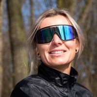 VISION BLU-R BLK/GRY športové okuliare čierna mat/sivá