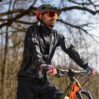 WINDY BIKE full-zip windbreaker black