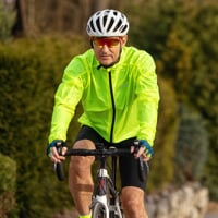 WINDY BIKE full-zip windbreaker neon yellow
