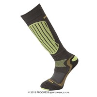 X-HIGH winter skiing long socks grey/green/yellow